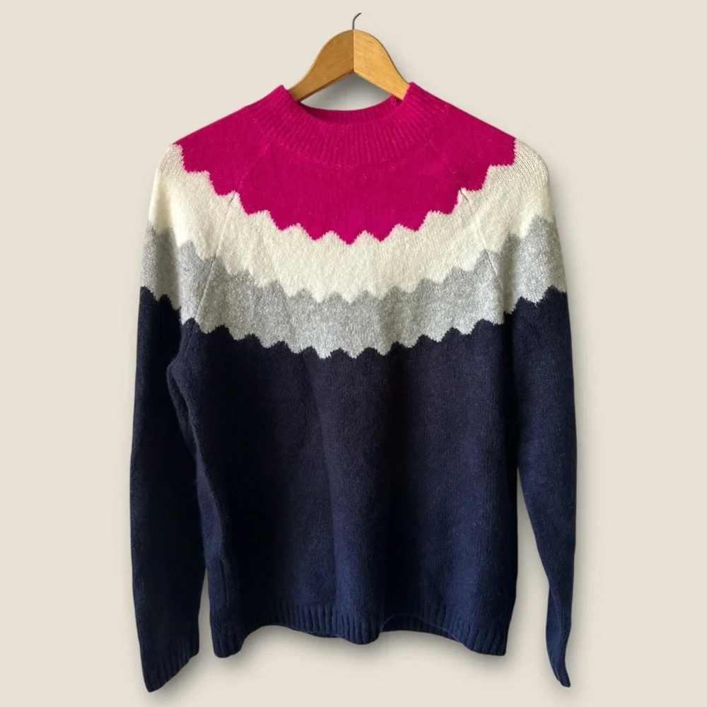 Talbots MOCKNECK SWEATER - SCALLOPED YOKE NWT - Picture 5 of 14